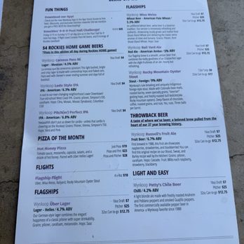 Wynkoop Brewing - Beer menu 2026 - Pool Halls Near Me - Denver, Colorado