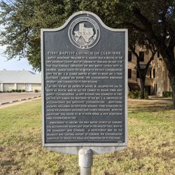First Baptist Church of Cleburne Marker - First Baptist Church of Cleburne Marker