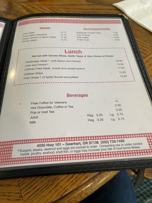 Menu photo 4 Grandma's Corner Restaurant Seaside, OR