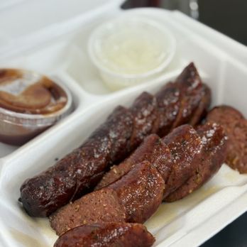 Brisket & Rice - 1/2 LB. HOMEMADE JALEPENO SAUSAGE - Barbeque Near Me - Houston, Texas Brisket & Rice - 1/2 LB. HOMEMADE JALEPENO SAUSAGE - Barbeque Near Me - Houston, Texas