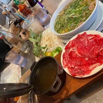 Pho & Beyond - Pho combination with tai on the side. Came with a mini bowl of soup to cook raw beef! love this idea - Vietnamese Near Me - Las Vegas, Nevada Pho & Beyond - Pho combination with tai on the side. Came with a mini bowl of soup to cook raw beef! love this idea - Vietnamese Near Me - Las Vegas, Nevada