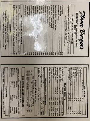 Menu photo 6 Flame Burger Plus Federal Way, WA