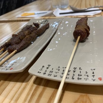 Mogouyan Hand-Pulled Noodles - beef skewers and sausage - Noodles Near Me - Toronto, Ontario