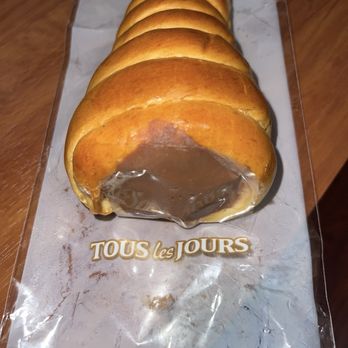 Tous Les Jours - Chocolate cream bun roll thing (idk what it's called) - Desserts Near Me - New York, New York Tous Les Jours - Chocolate cream bun roll thing (idk what it's called) - Desserts Near Me - New York, New York