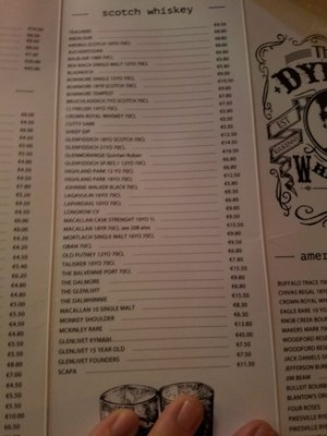 Menu photo 3 The Dylan Whisky Bar Kilkenny, KK Menu photo 3 The Dylan Whisky Bar Kilkenny, KK