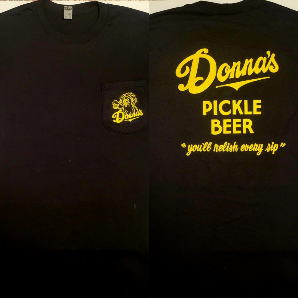 4100 Bar - Donna's Pickle Beer T-Shirt $20.00 (06/08/24). @4100Bar #SilverLake #Bar #Beer #Cocktail #Liquor #Wine - Bars Near Me - Los Angeles, California 4100 Bar - Donna's Pickle Beer T-Shirt $20.00 (06/08/24). @4100Bar #SilverLake #Bar #Beer #Cocktail #Liquor #Wine - Bars Near Me - Los Angeles, California