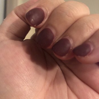 Plush Nail Bar - One week later. Chipping on the corners, lifting up, matte is peeling, they look dull. - Nail Salons Near Me - Spring, Texas
