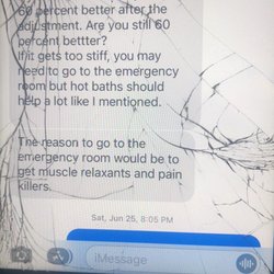Watson Lane Chiropractic and Wellness - Here she says here I need to go to the emergency room to be put on muscle relaxers and pain killers.