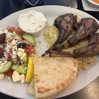 Petra Greek - Lamb Chop Plate - Greek Near Me - Sacramento, California