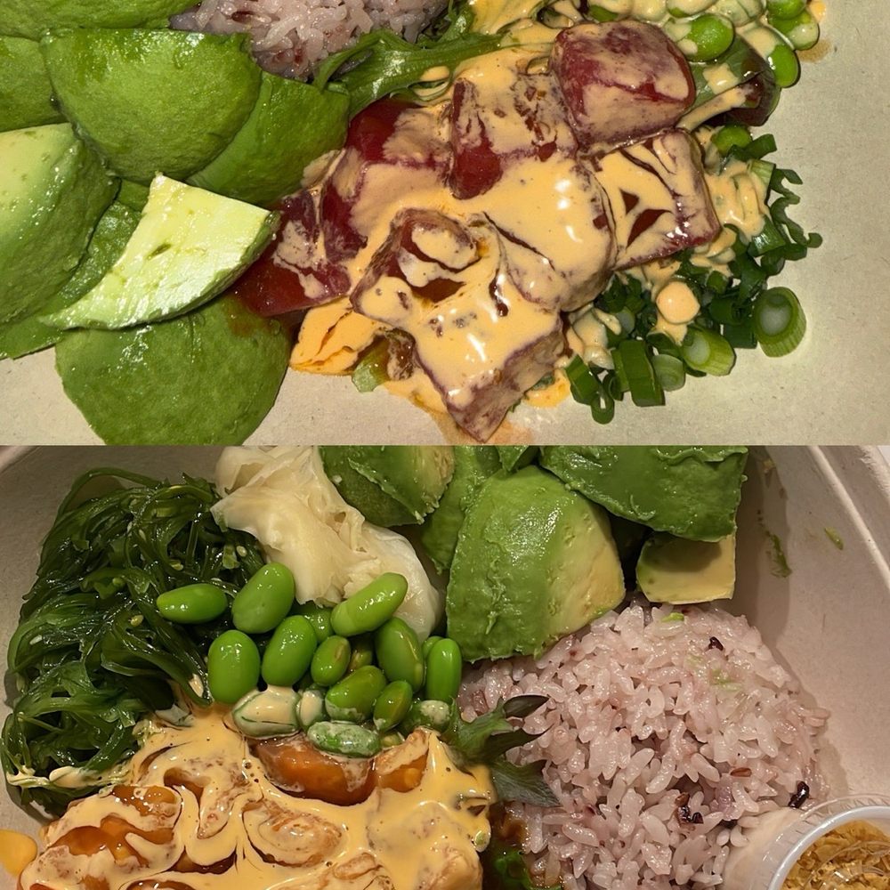 At the top is a bowl I got tonight, bottom is a bowl I got a while ago. Notice the fish portion size has significantly decreased. At the top is a bowl I got tonight, bottom is a bowl I got a while ago. Notice the fish portion size has significantly decreased.