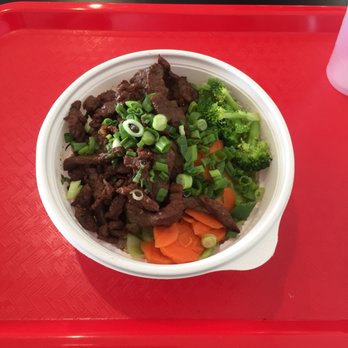 Flame Broiler - Angus Beef Bowl with brown rice and green onions. Nom nom nom. - Fast Food Near Me - Downey, California Flame Broiler - Angus Beef Bowl with brown rice and green onions. Nom nom nom. - Fast Food Near Me - Downey, California