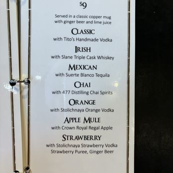 The Tavern at St. Michael's Square - Mules menu Mar 2024 - New American Near Me - Greeley, Colorado