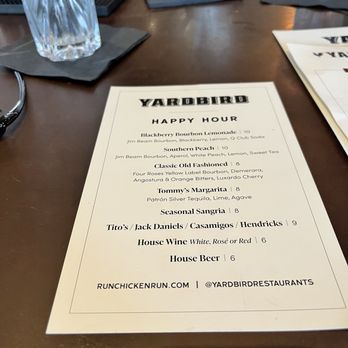 Yardbird Table & Bar - HH menu - Southern Near Me - Miami Beach, Florida
