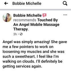 Touched By An Angel Mobile Massage Therapy - New client experience!