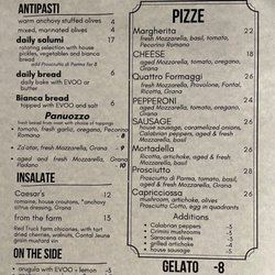 Bunnie’s Pizza - Menu