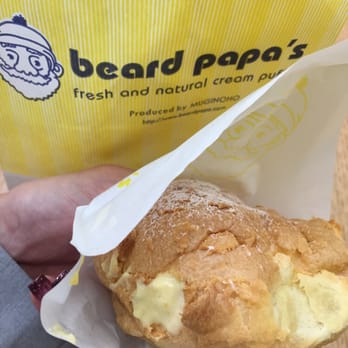Beard Papa's - White chocolate pumpkin flavor cream puffs - Bakeries Near Me - Gardena, California Beard Papa's - White chocolate pumpkin flavor cream puffs - Bakeries Near Me - Gardena, California