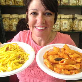 Pastificio Guerra - Carbonara on the left, Eggplant on the right. So delicious - Pasta Shops Near Me - Rome, RM Pastificio Guerra - Carbonara on the left, Eggplant on the right. So delicious - Pasta Shops Near Me - Rome, RM