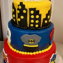 Delicious Designs Cakes & More - Superhero  Baby Shower Cake