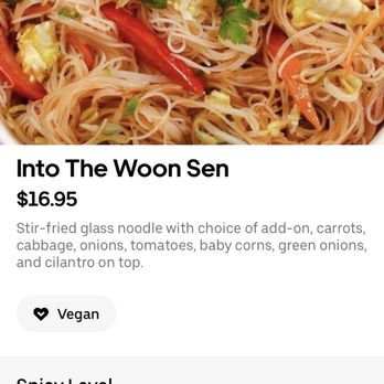 Thai Hot Restaurant - Supposedly vegan dish on Uber Eats that comes full of eggs - Thai Near Me - Indio, California Thai Hot Restaurant - Supposedly vegan dish on Uber Eats that comes full of eggs - Thai Near Me - Indio, California