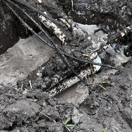 DESTROYED PIPES BURYING THE CORDS