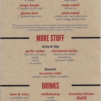 MOD Pizza - Menu side 2 - Fast Food Near Me - Ladue, Missouri