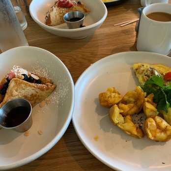 Prep & Pastry - 1/2 classic french toast, 1/2 omelette! they split it up if you order "to share", so kind! - Breakfast & Brunch Near Me - Tucson, Arizona Prep & Pastry - 1/2 classic french toast, 1/2 omelette! they split it up if you order "to share", so kind! - Breakfast & Brunch Near Me - Tucson, Arizona