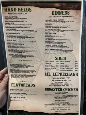 Menu photo 2 The Irish Pub & Grill Massillon, OH Menu photo 2 The Irish Pub & Grill Massillon, OH