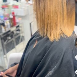Jasmine Nicole Xclusives Hair Salon - Bob cut , cut color and silk press