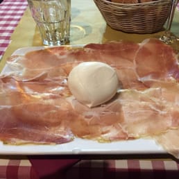 Cured ham and buffalo mozzarella