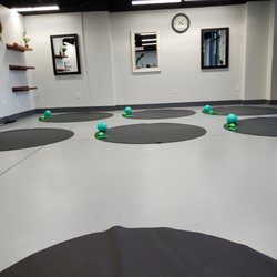 Yoga Therapy Bar - Socially distanced 6 feet in diameter mats.