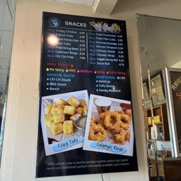 Snack Menu! Snack Menu!