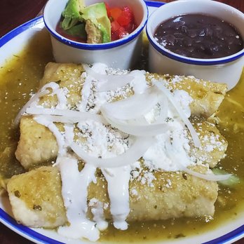 La Cueva del Chango - Chicken Enchiladas with Salsa Verde - Eastern Mexican Near Me - Playa del Carmen, ROO