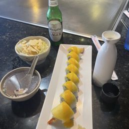Appetizers and saki Appetizers and saki