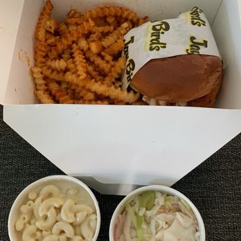 Jay Bird's Chicken - Chicken Sandwich combo, Mac and Cheese, and a side of Cole Slaw. - Chicken Shop Near Me - Long Beach, California Jay Bird's Chicken - Chicken Sandwich combo, Mac and Cheese, and a side of Cole Slaw. - Chicken Shop Near Me - Long Beach, California