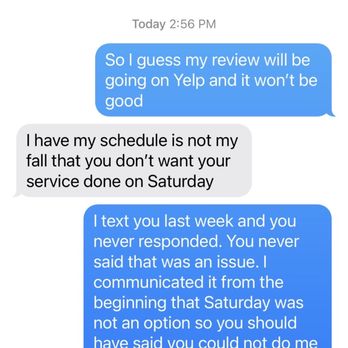 Infinity Landscaping - Blaming customer for not keeping his word. - Landscaping Near Me - Marietta, Georgia