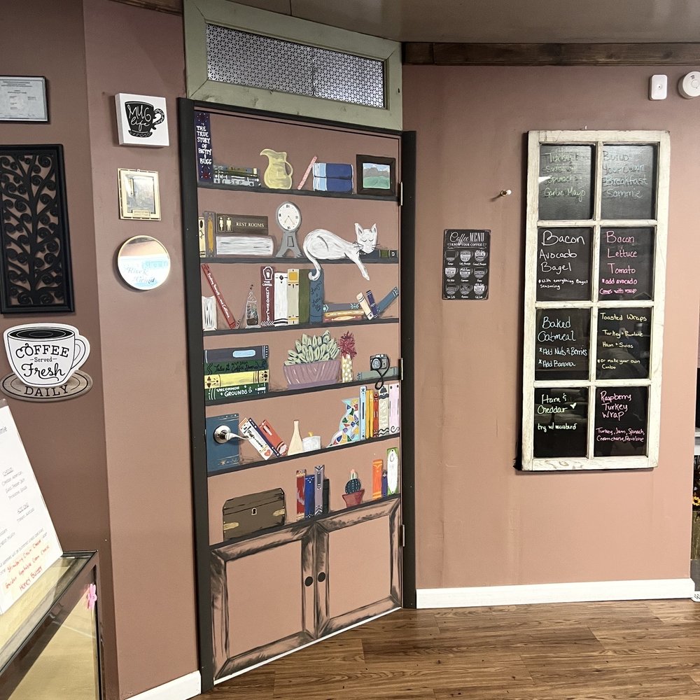 Daily Dose - a room with a desk, shelves, and a menu board - Coffee & Tea Near Me - Richeyville, Pennsylvania