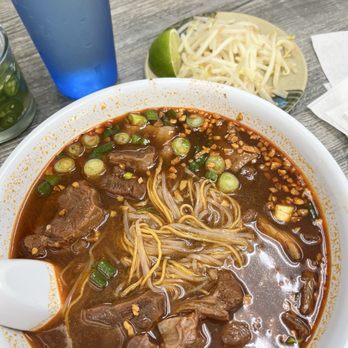 Trieu Chau Restaurant - #28 Beef Stew with small egg noodles and rice noodles - Vietnamese Near Me - Santa Ana, California