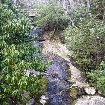 Rough Ridge Overlook - Waterfall at the start of the trail - Parks Near Me - Linville, North Carolina Rough Ridge Overlook - Waterfall at the start of the trail - Parks Near Me - Linville, North Carolina