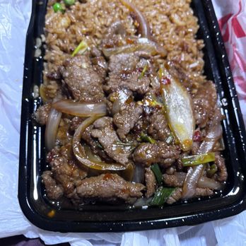 Wok Up - Mongolian beef combo platter - Chinese Near Me - Gilbert, Arizona