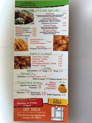 Menu photo 5 Are Pitas Tampa, FL