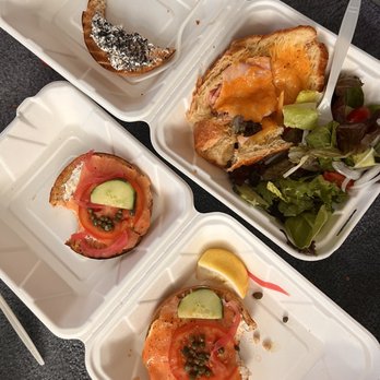 Tru Bru Coffee - Lox bagel / plain bagel with BARELY any cream cheese. Ham and cheese croissant on a HONEY croissant with.... Yellow cheese.... - Coffee & Tea Near Me - Henderson, Nevada