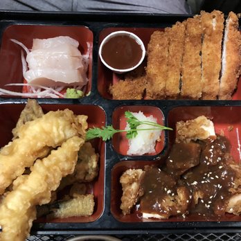 Miyo's Restaurant - Bento box special. Tonkotsu and sesame chicken. - Izakaya Near Me - Hilo, Hawaii Miyo's Restaurant - Bento box special. Tonkotsu and sesame chicken. - Izakaya Near Me - Hilo, Hawaii