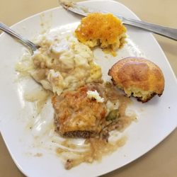 BaBaes Kitchen - Sooooo I forgot to take the pic before I started eating... maaaannn oh man... I bout hurt myself #Delicious #BaBaesKitchen #CubedSteakNGravy