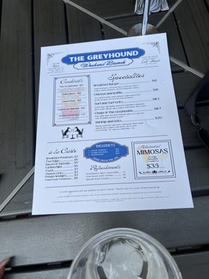 Menu photo 1 The Greyhound Memphis, TN