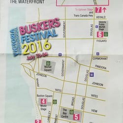 Downtown Victoria Buskers Festival - Stage locations