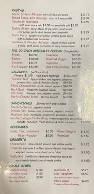 Menu photo 2 Piezanos Rustic Pizza and Wine Tucson, AZ