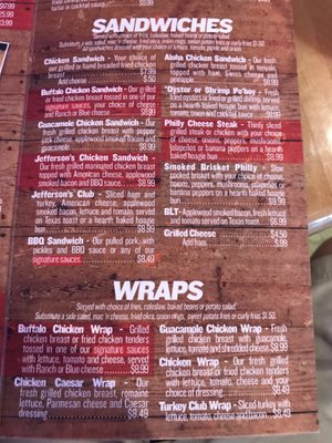 Menu photo 6 Jefferson's Oxford, AL