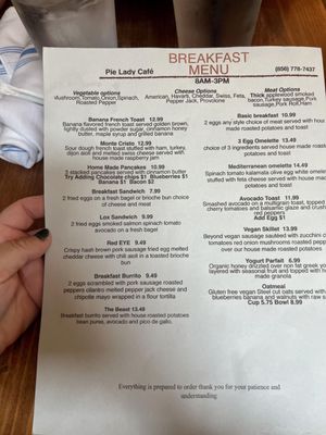 Menu photo 7 Pie Lady Cafe Moorestown, NJ Menu photo 7 Pie Lady Cafe Moorestown, NJ
