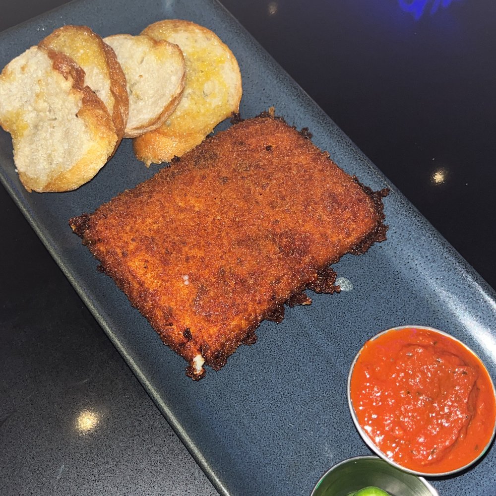 Large, fried mozzarella Large, fried mozzarella