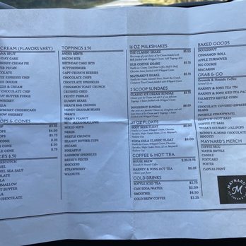 Maynard’s Ice cream & Cafe - Menu - Donuts Near Me - Port Royal, South Carolina Maynard’s Ice cream & Cafe - Menu - Donuts Near Me - Port Royal, South Carolina